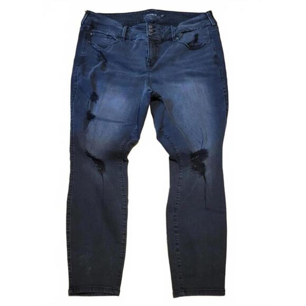 Torrid‎ Charcoal Distressed Faded Jegging Plus Size 22R